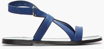 Pierre Hardy Navy Leather Eh60 Gladiator Sandals - Lyst