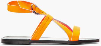 Pierre Hardy Neon Orange Leather Eh60 Gladiator Sandals - Lyst