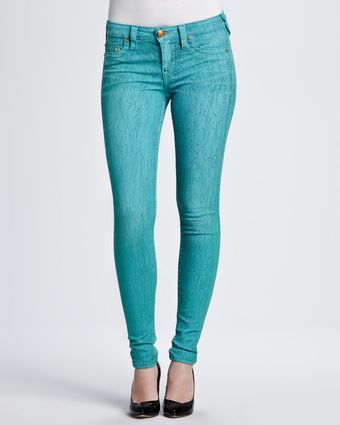 True Religion Halle Skinny Crackle Jeans - Lyst