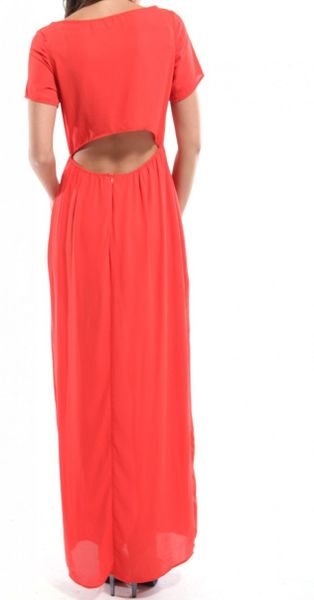 akira out and about maxi side slit skirt