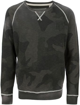 Diesel Camouflage Print Sweater - Lyst