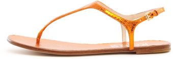 Kors By Michael Kors Joni Snake Print Thong Sandal - Lyst