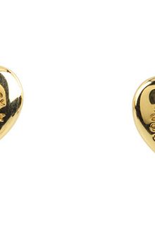 Marc By Marc Jacobs Domed Logo Heart Studs - Lyst