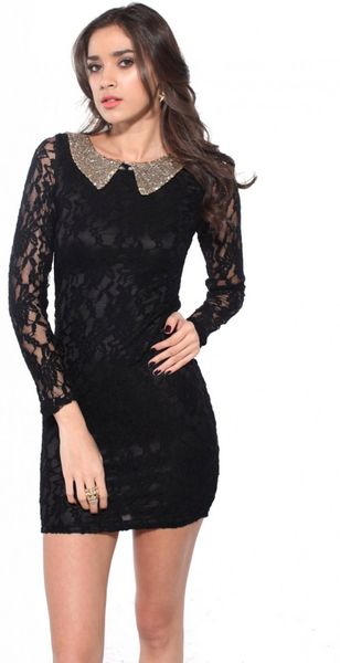 Reverse Reverse Lace Criss Cross Dress - Lyst