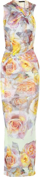 Aminaka Wilmont Printed Stretch-Sateen Jersey Maxi Dress - Lyst