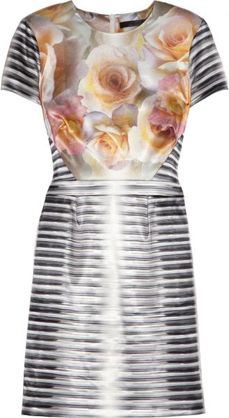 Aminaka Wilmont Printed Stretch Satin Dress - Lyst