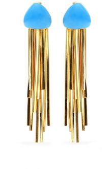 Aurelie Bidermann Mendoza Goldplated Enameled Clipon Earrings - Lyst