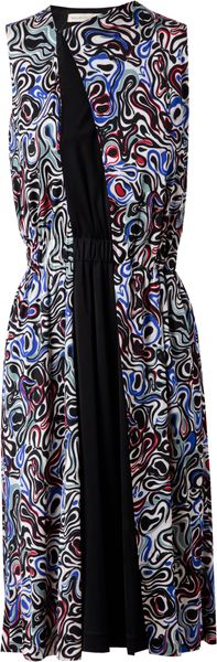 Balenciaga Abstract Printed Jersey Dress - Lyst