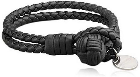 Bottega Veneta Nappa Classic Leather Bracelet in Black | Lyst