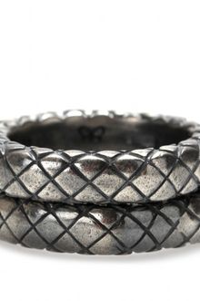Bottega Veneta Intrecciato Ring Set - Lyst
