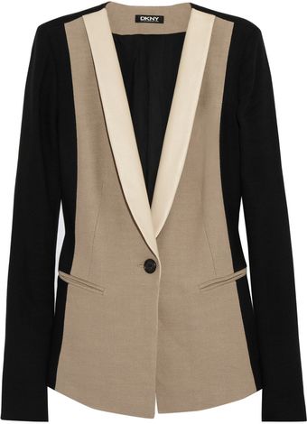 DKNY Colorblock Woven Blazer - Lyst