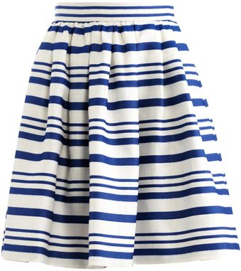 Dolce & Gabbana Stripe Full Pleated Skirt - Lyst