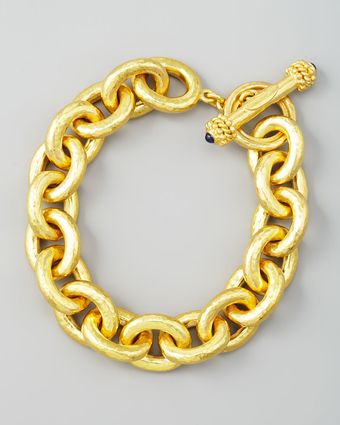 Elizabeth Locke Heavy Oval Link 19k Gold Bracelet - Lyst