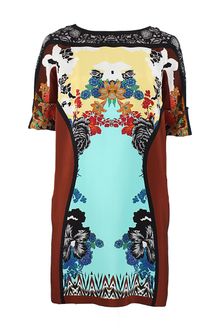 Etro Short Sleeve Crewneck Print Sheath - Lyst