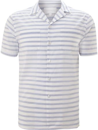 Farrell Short Sleeve Striped Shirt - Lyst