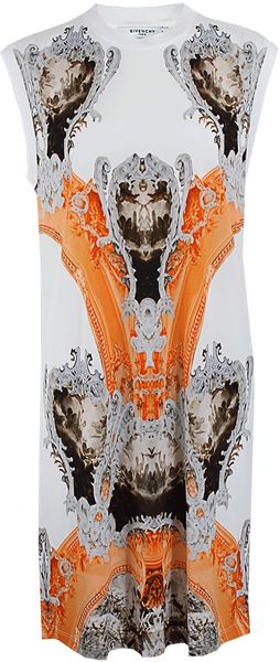 Givenchy Sleeveless Baroque-Print Jersey Dress - Lyst