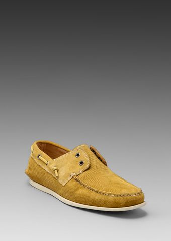 John Varvatos Schooner Boat Shoe in Scotch - Lyst