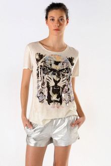 Maje Avocat Ecru T-shirt - Lyst
