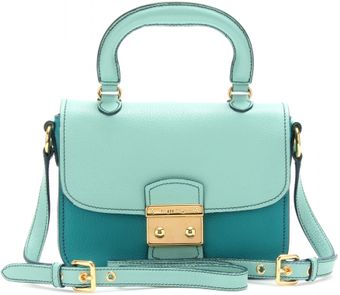 Miu Miu Twotone Leather Handbag - Lyst