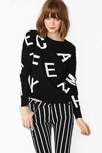 Nasty Gal Spell It Out Knit - Lyst