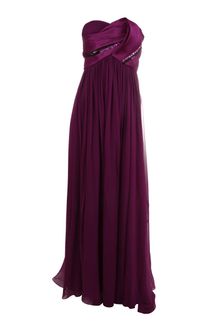 Notte By Marchesa Strapless Jewel Detail Gown - Lyst