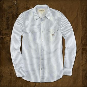 Ralph Lauren Striped Western Shirt - Lyst