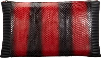 Reece Hudson Snakeskin Oversized Bowery Clutch - Lyst