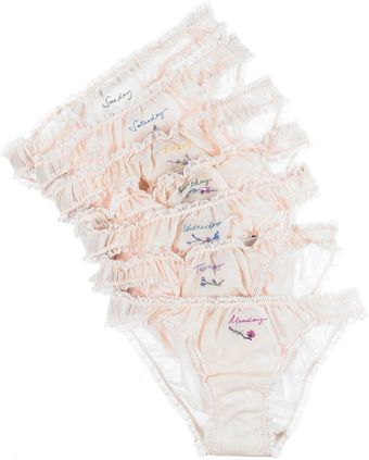 Stella McCartney Knickers Of The Week Set Of Seven Briefs - Lyst