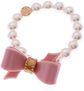 Ted Baker Scarlett Acrylic Nude Pink Bow Pendant - Lyst