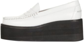 Topshop Leather Flatform Loafers By Jw Anderson For Topshop - Lyst