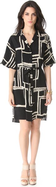 Tucker Wide Sleeve Shirtdress - Lyst