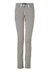 Versace Champagneblack Striped Denim Pants