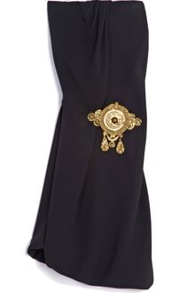 Wes Gordon Silk Cady Drawstring Bustier Dress - Lyst