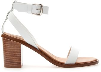 Zara Wideheel Sandal with Ankle Strap - Lyst