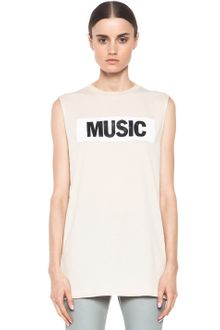 Acne Zone Music Sleeveless Tee in Beige - Lyst