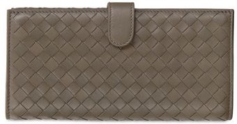 Bottega Veneta Classic Woven Continental Flap Wallet - Lyst