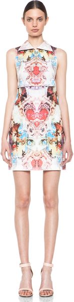 Carven Printed Poplin Dress in Multi Color - Lyst