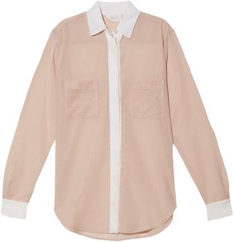 Giada Forte Two Tone Button Top - Lyst