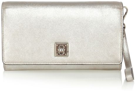 karen millen silver clutch bag