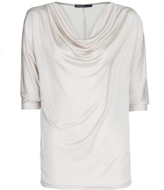 Mango Draped Front Blouse - Lyst