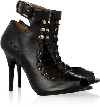 McQ by Alexander McQueen Lace-Up Leather Sandals - Lyst