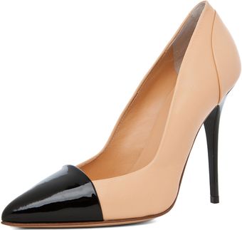 Proenza Schouler Leather Pump in Nude Black - Lyst