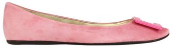 Roger Vivier Gommette Suede Ballerina Flats - Lyst