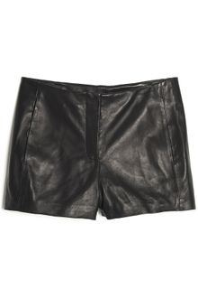 T By Alexander Wang Leather Short - Lyst