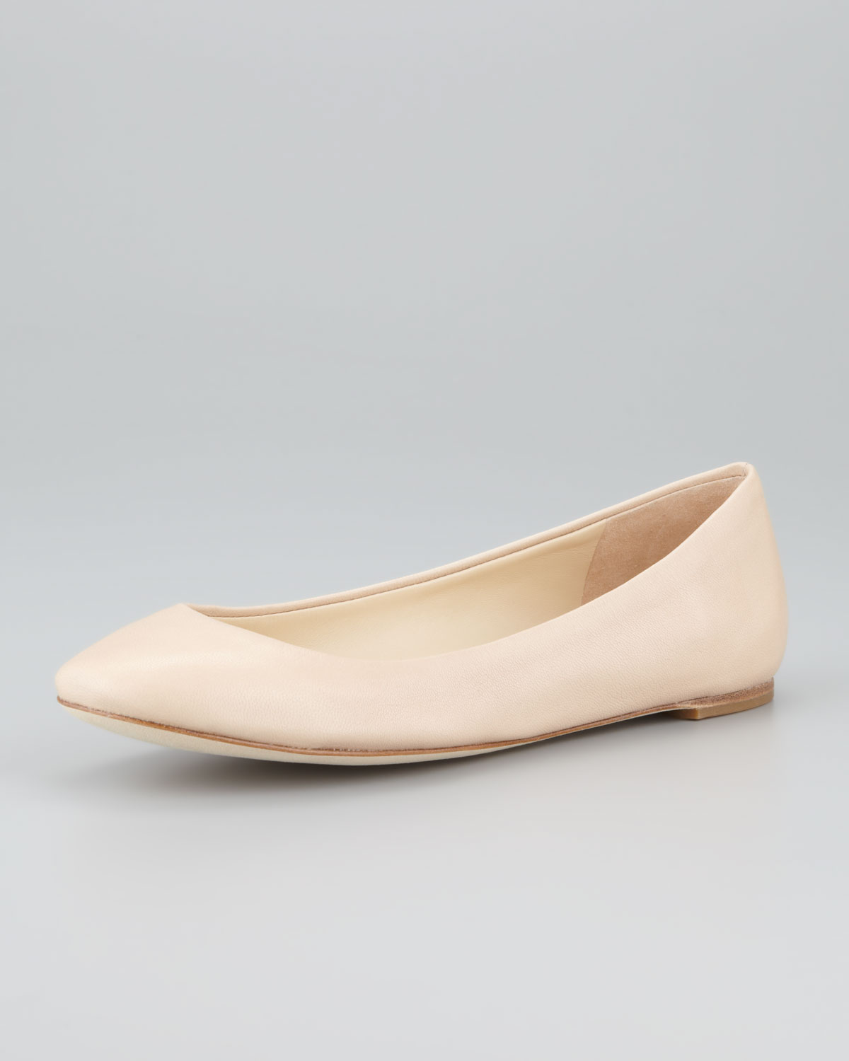 camel ballerina flats