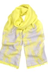 Ahilya Yellow Merino Palms Scarf