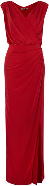 Biba Wrap Maxi Dress with Button Detail - Lyst
