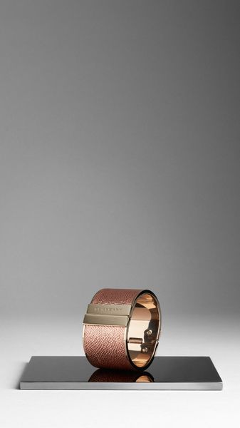 Burberry Metallic London Leather Cuff - Lyst