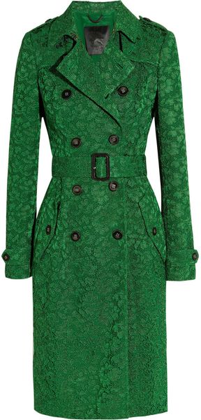 Burberry Prorsum Lace Trench Coat - Lyst