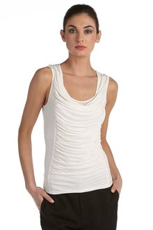 Catherine Malandrino Ruched Detail Tank Top - Lyst